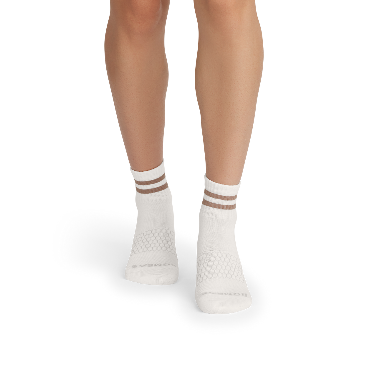 Women's Vintage Stripes Quarter Socks - maple tan WO1 [9006]