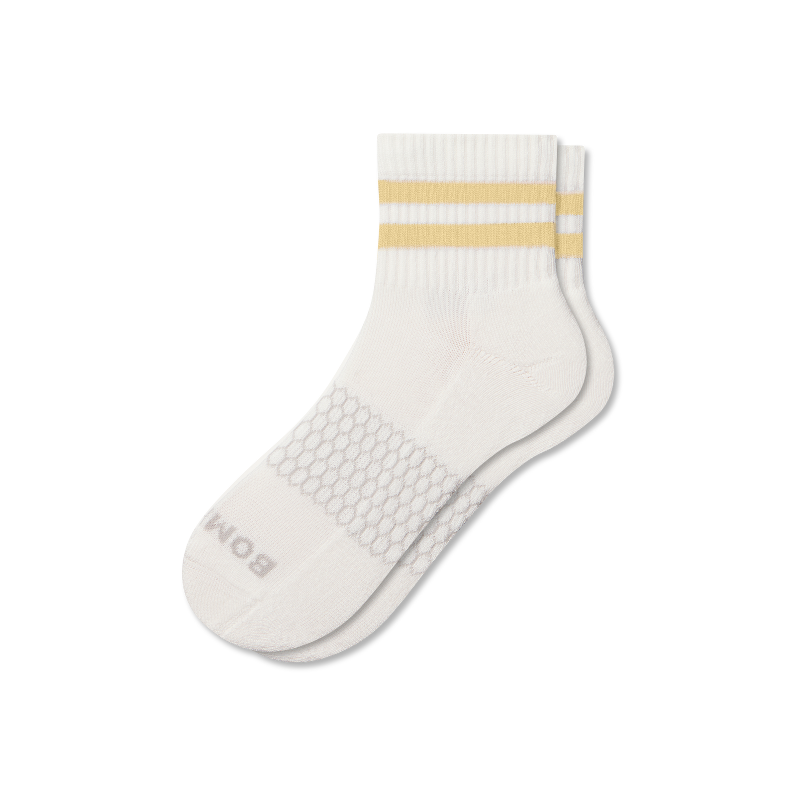 Women's Vintage Stripes Quarter Socks - meringue L [9006]