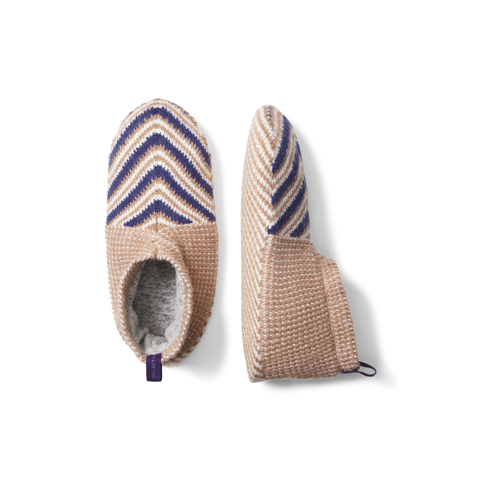 Adult Chevron Gripper Slipper - Deep Tan L [9066]