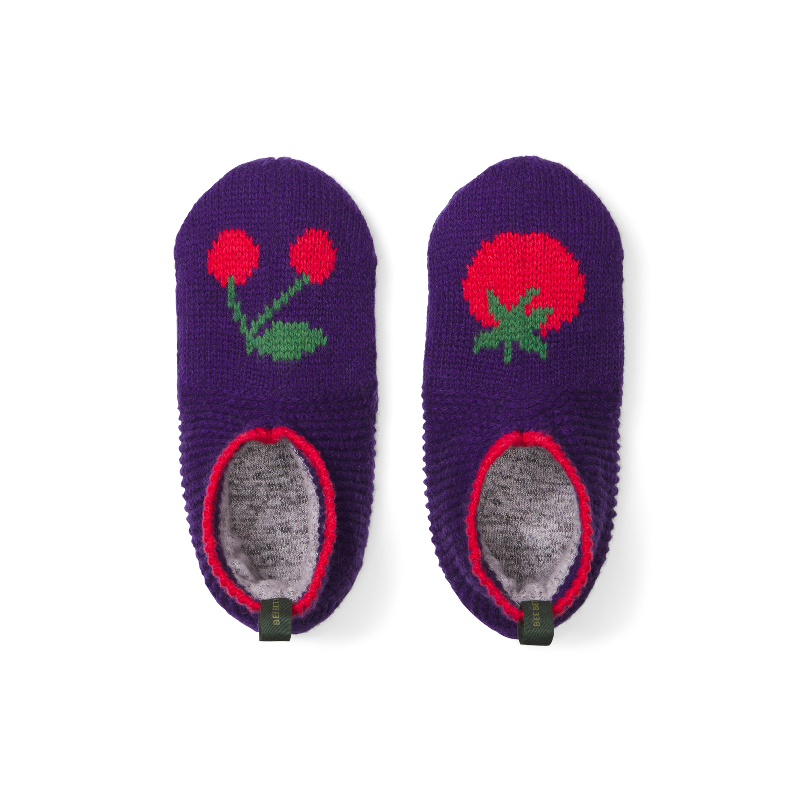 Youth Patterned Gripper Slipper - Cherry Tomato L [9068]