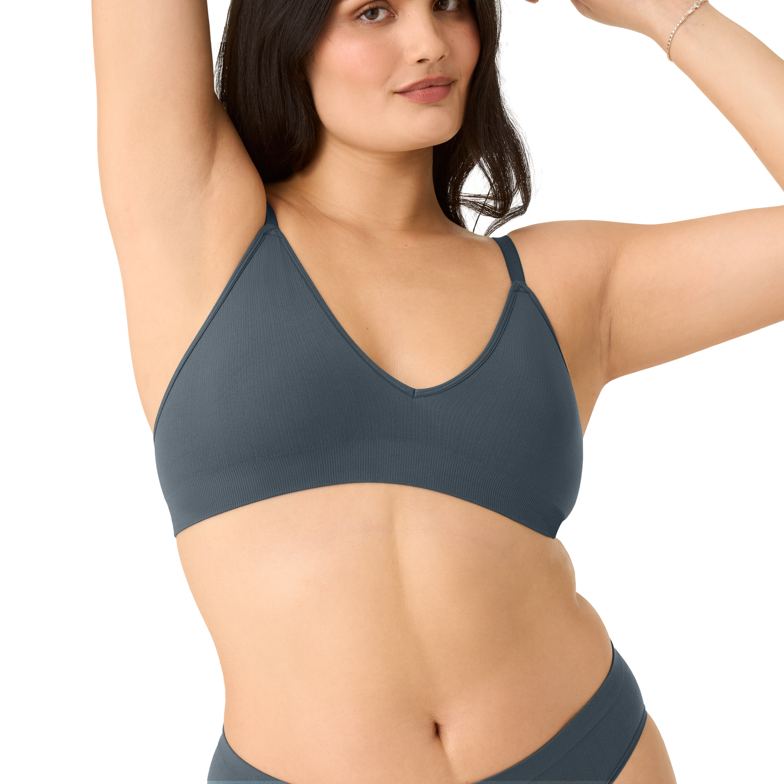 Women's Seamless Triangle Bralette - Pebble WO1 [9112]