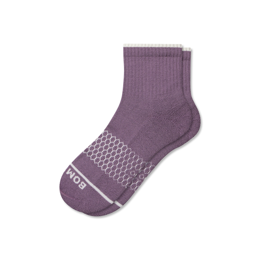 Women's Merino Wool Blend Quarter Socks - Light Home Support