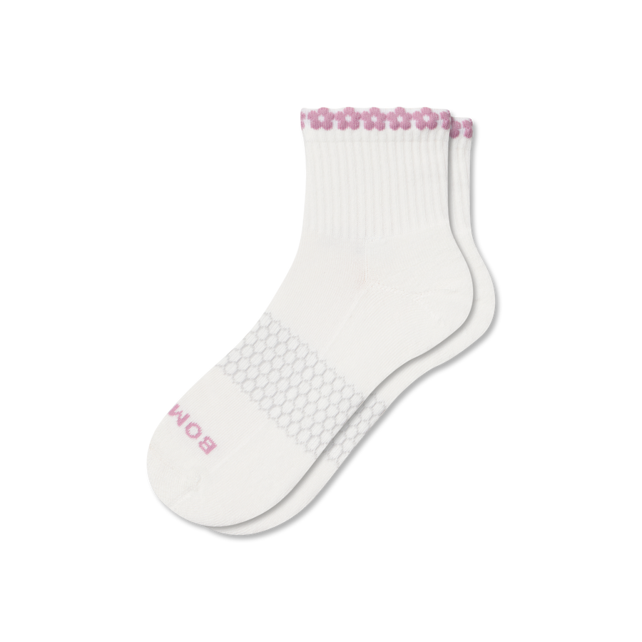Women's Daisy Chain Quarter Socks - Cozy Trail Fit
