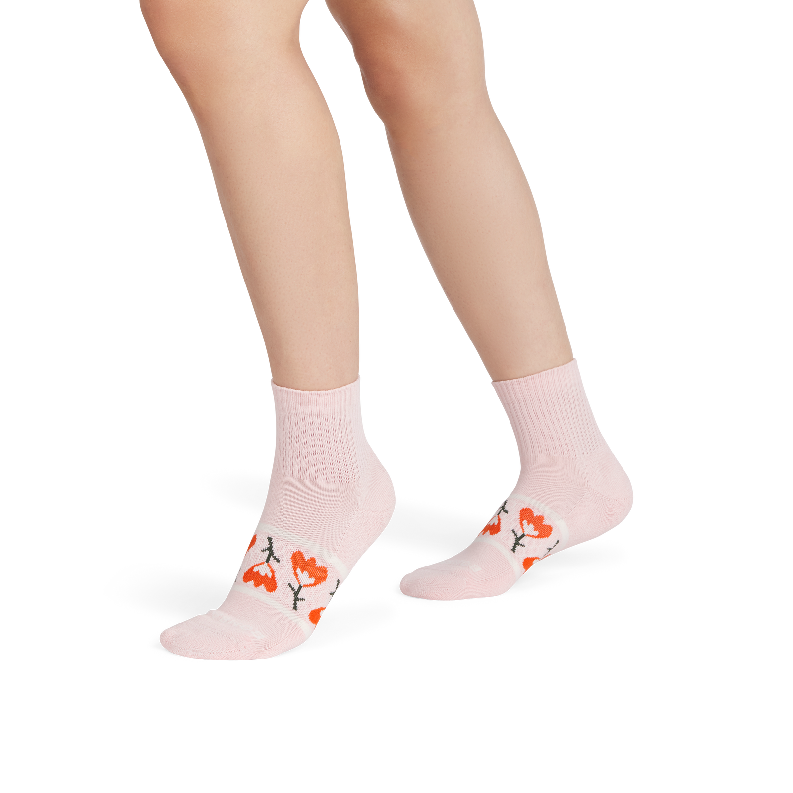 Women's Garden Party Quarter Socks - pale pink WO1 [9172]
