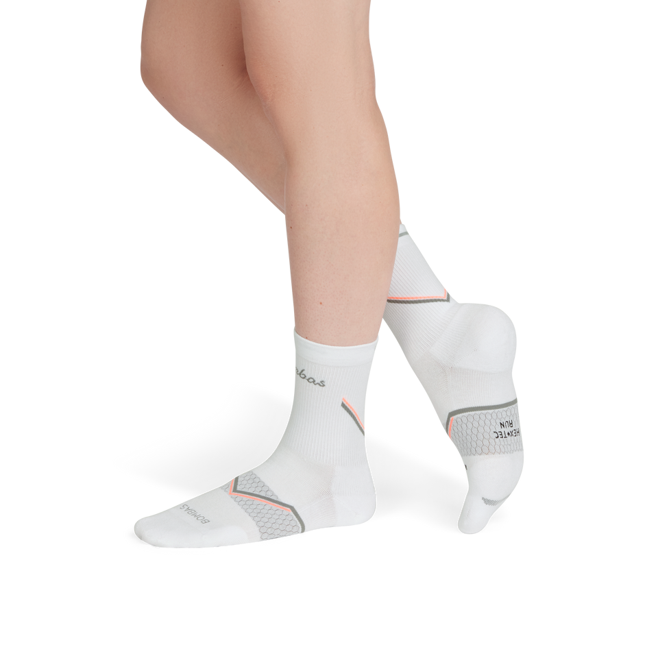 Running Half Calf Socks - white peach WO1 [9701]