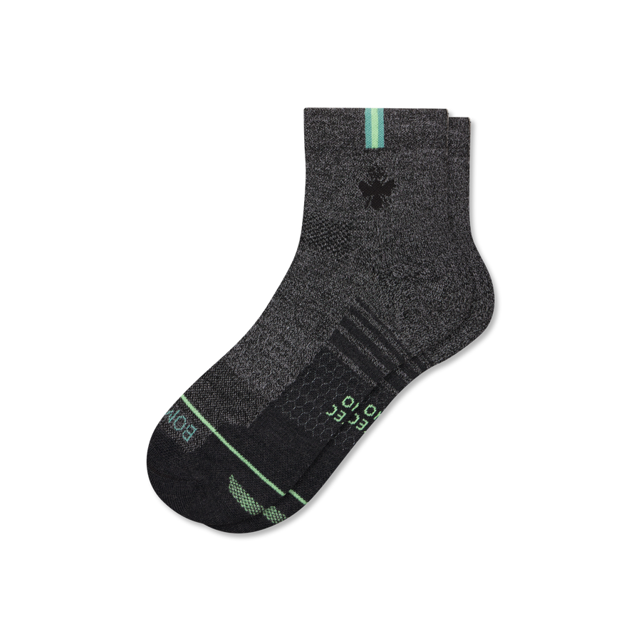 Women's Merino Wool Blend Run Quarter Socks - Everyday Low Cut Support
