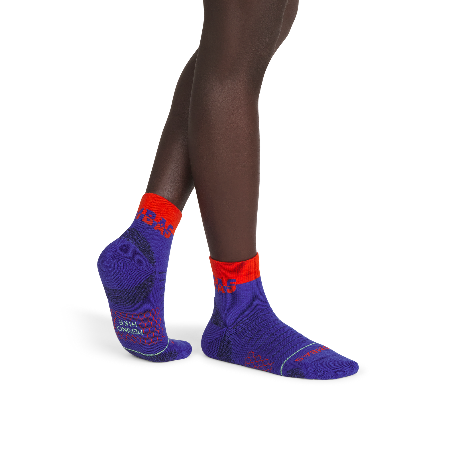 Merino Wool Blend Hiking Quarter Socks - lava blue MO1 [9718]