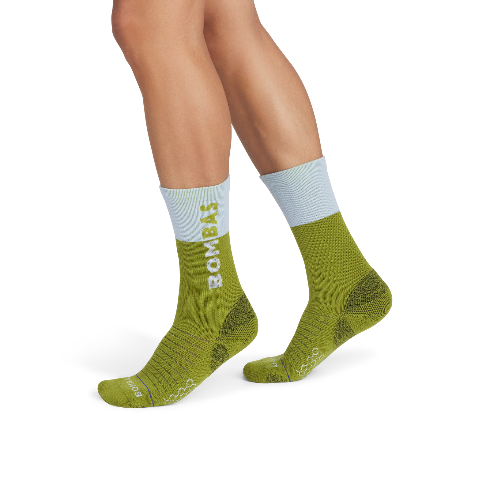 Merino Wool Blend Hiking Calf Socks - olive twist MO1 [9719]