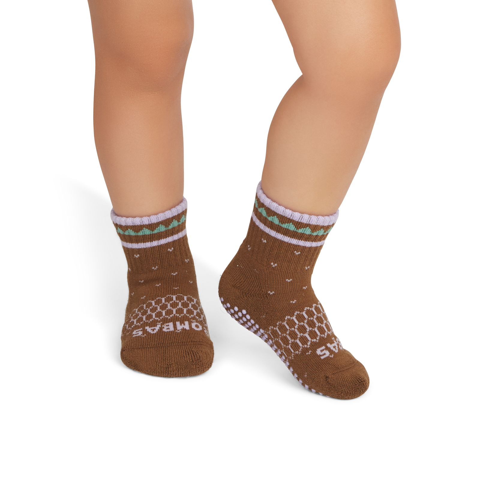 Toddler Gripper Calf Socks - Dusted Cocoa OM1