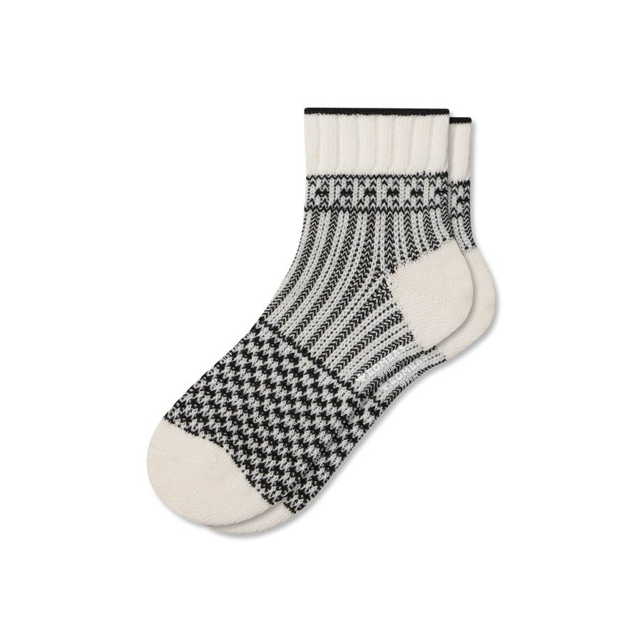 Women's Merino Wool Blend Sweater Quarter Socks - Easy Travel Comfort