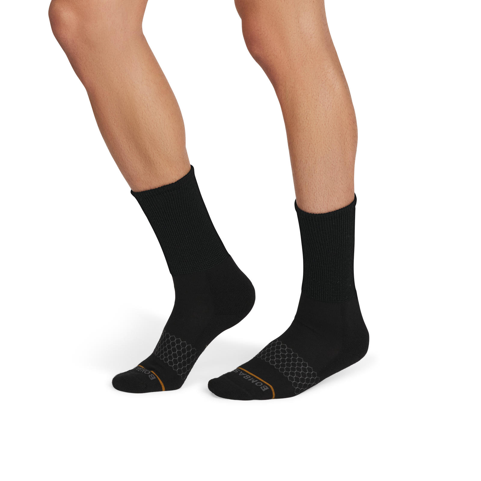 Merino Wool Blend Ultra Stretch Calf Socks - Black MO1 [9811]