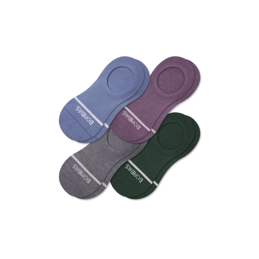 Women's Lightweight Merino Wool Blend No Show Sock 4-Pack - Smooth Weekend Move