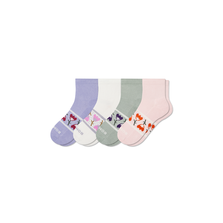 Women's Garden Party Quarter Sock 4-Pack - Trail No Show Wear