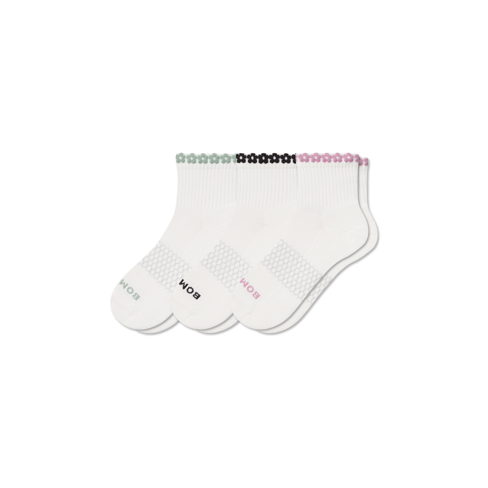 Women's Daisy Chain Quarter Socks - daisy cuff L [9866]