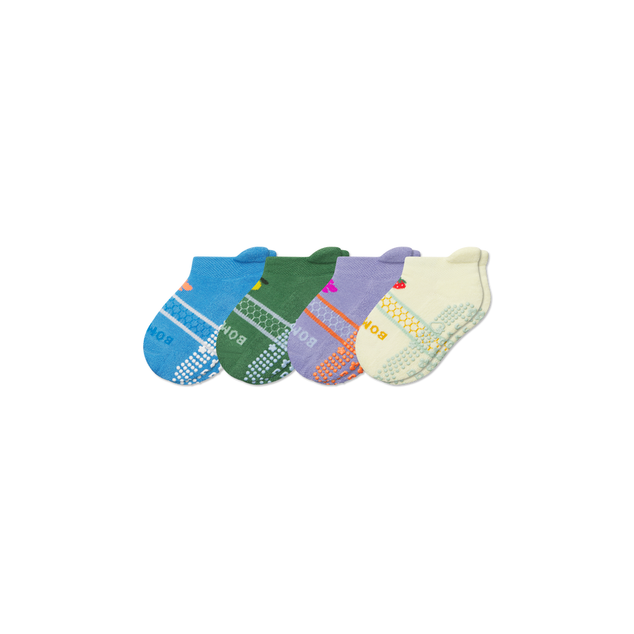 Toddler Garden Party Ankle Sock 4-Pack - Breathable Weekend Cushion