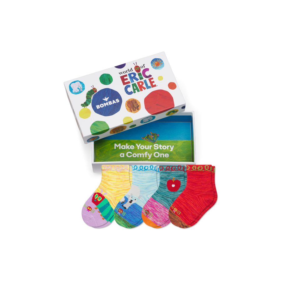Toddler Eric Carle Lightweight Calf Sock 4-Pack Gift Box - Little Pick