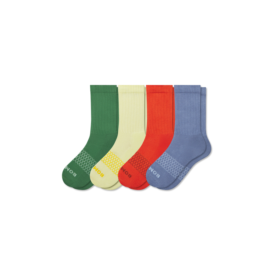 Youth Solids Calf Sock 4-Pack - Classic School Pair