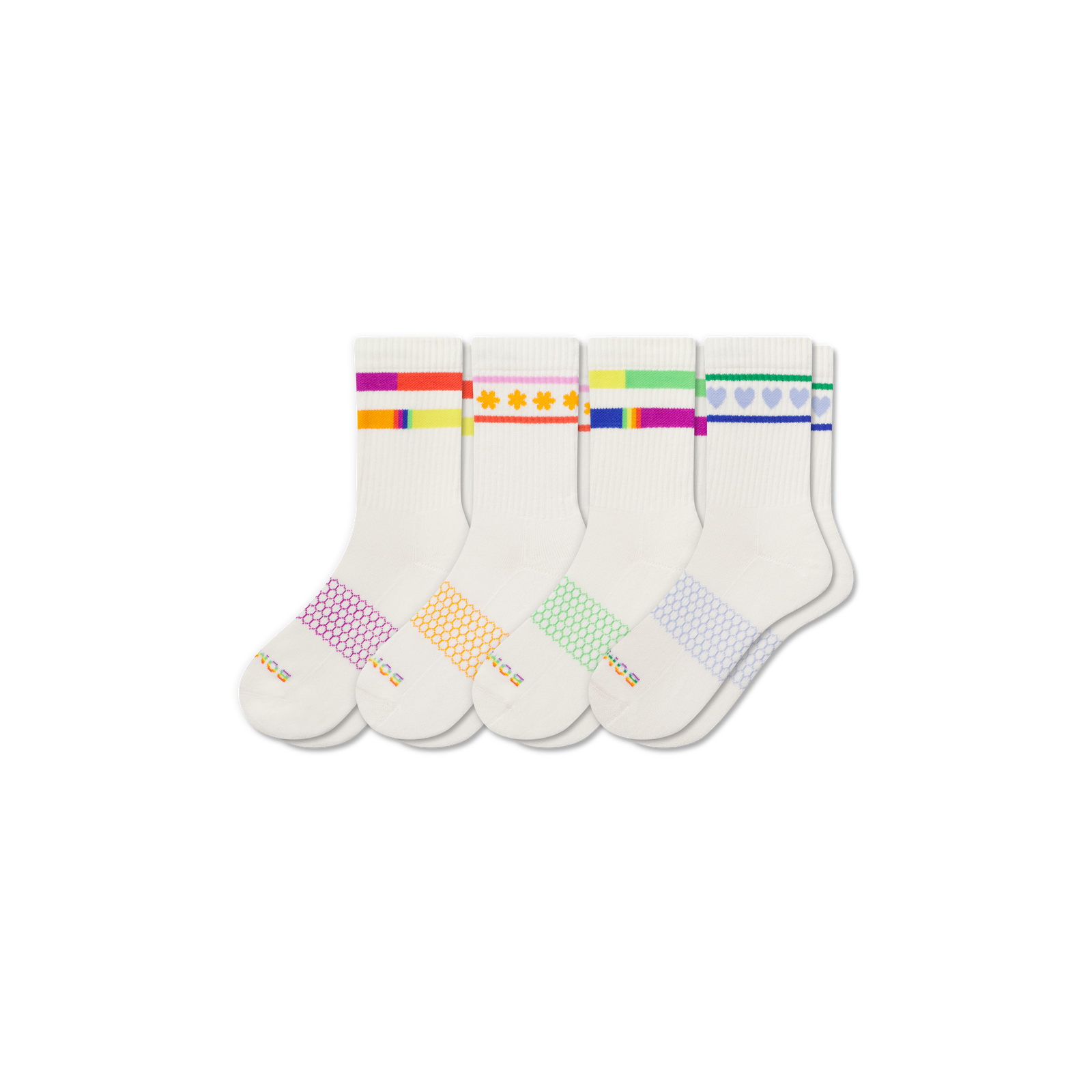 Pride Half Calf Socks - rainbow mix L [9096]
