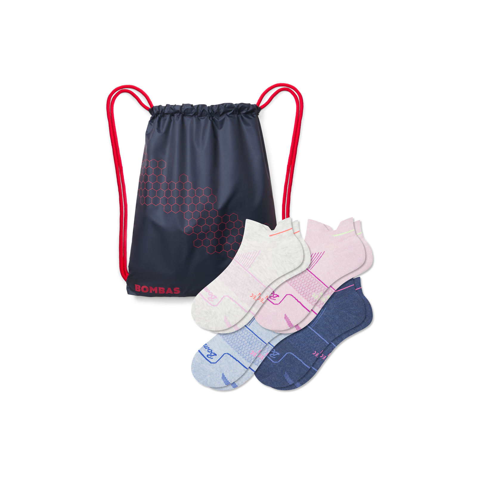 Women's Running Ankle Sock 4-Pack Gift Bag - Sea Salt Mix L [9241]