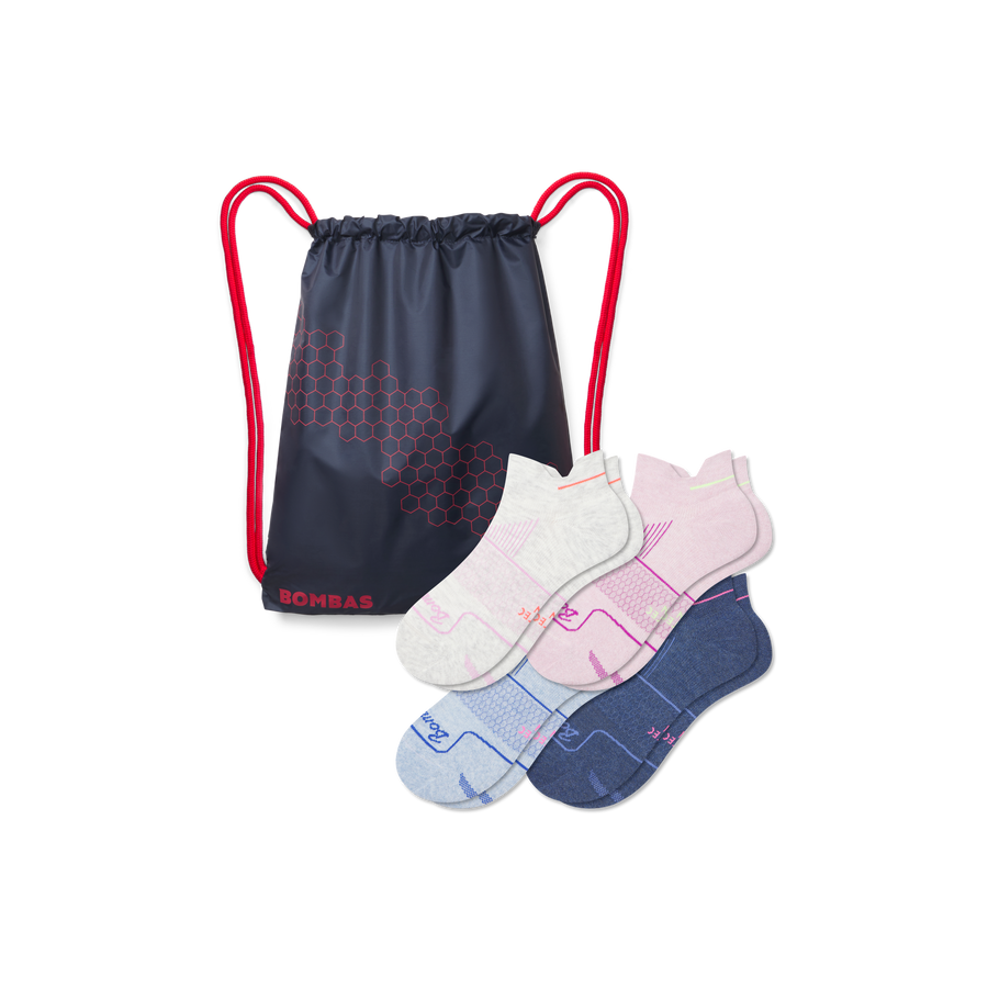 Women's Run Ankle Sock 4-Pack Gift Bag - Travel Pack