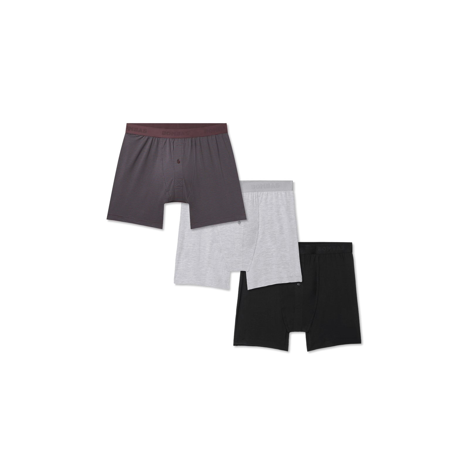 Men's Cotton Modal Blend Boxer 3-Pack - All Spice Grey Black Mix L