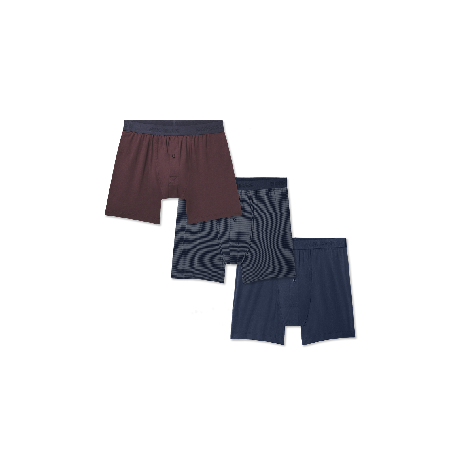 Men's Cotton Modal Blend Boxer 3-Pack - All Spice Midnight Navy Mix L