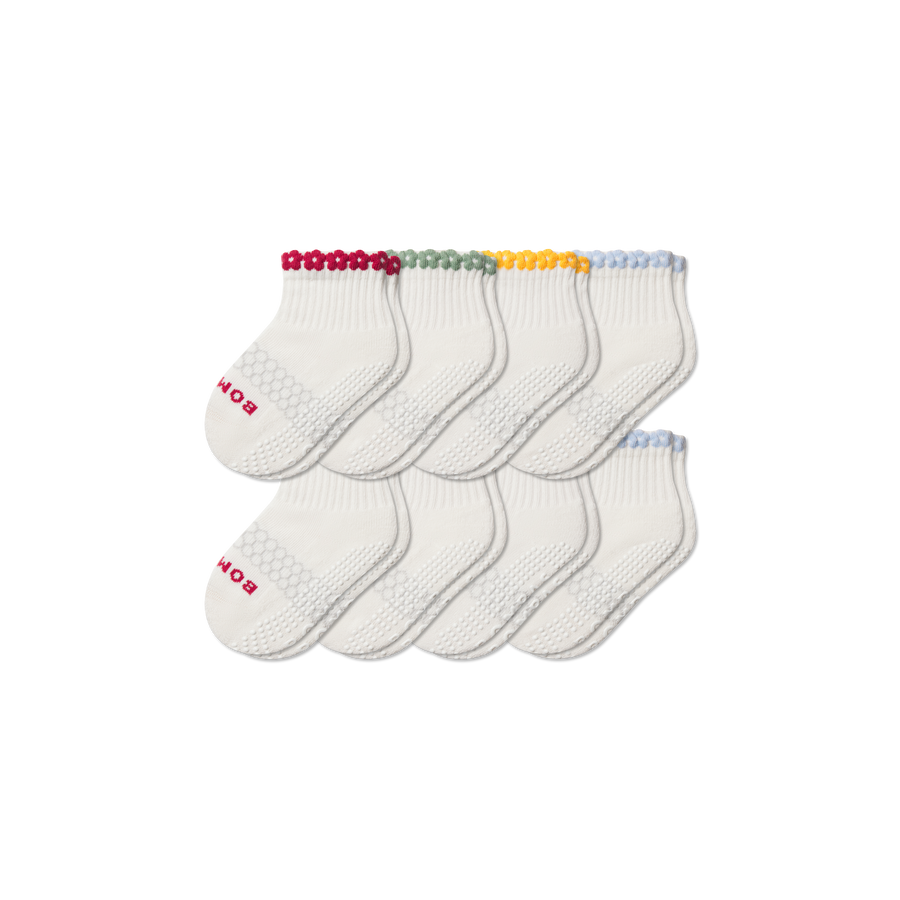 Toddler Daisy Chain Gripper Calf Sock 8-Pack - Modern School Pair