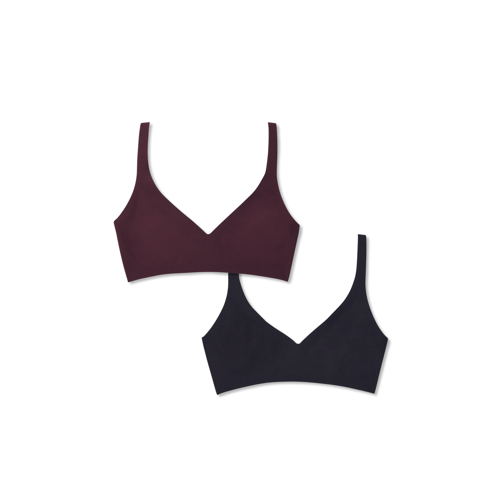 Women's Seamless Triangle Bralette 2-Pack - Black X All Spice