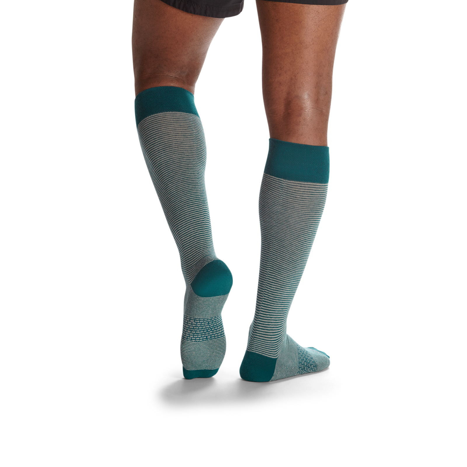 Men's Dress Knee High Sock 4-Pack - black-eggplant-mix - 19