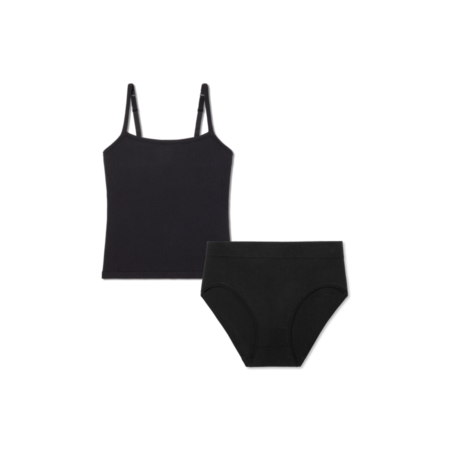 Women's Built-In Bra Seamless Cami + High Rise Brief Pack - Smooth All Day Shape