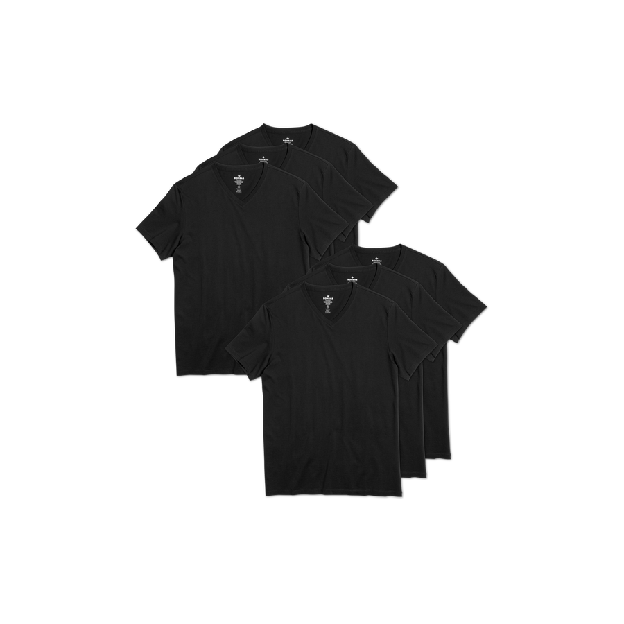 Men's Pima Cotton V-Neck T-Shirt 6-Pack - Modern Travel Layer