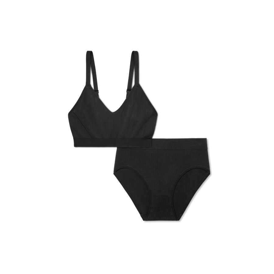 Women’s Seamless Scoop Bralette + High Rise Brief Pack - Fresh All Day Support