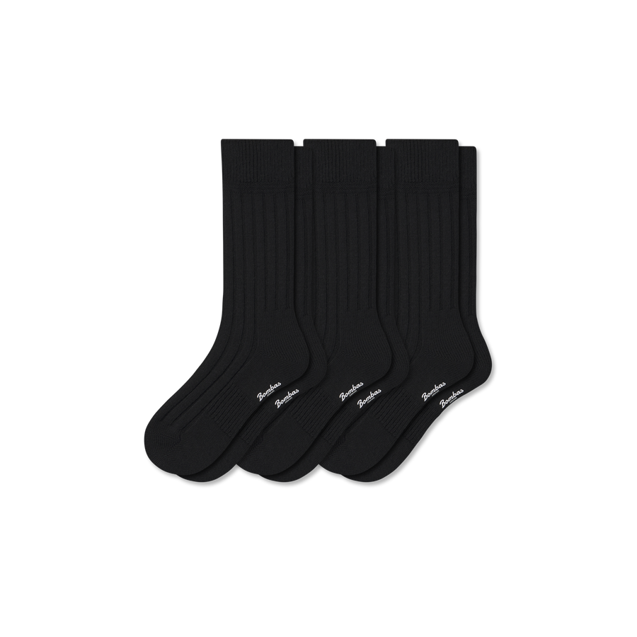 Women's Merino Cashmere Blend Rib Calf Sock 3-Pack - Daily Home Rotation