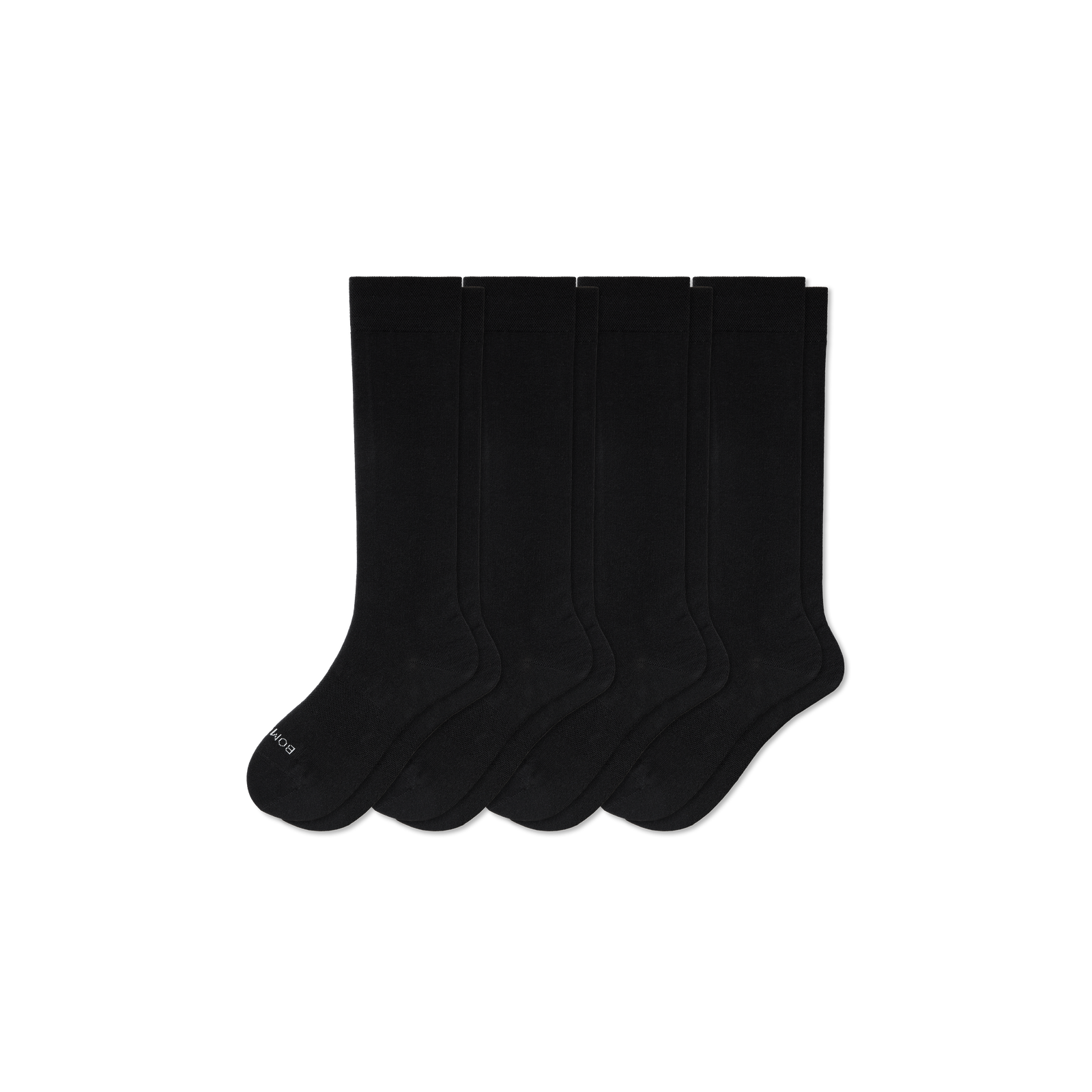 Youth Lightweight Knee High Sock 4-Pack - Black