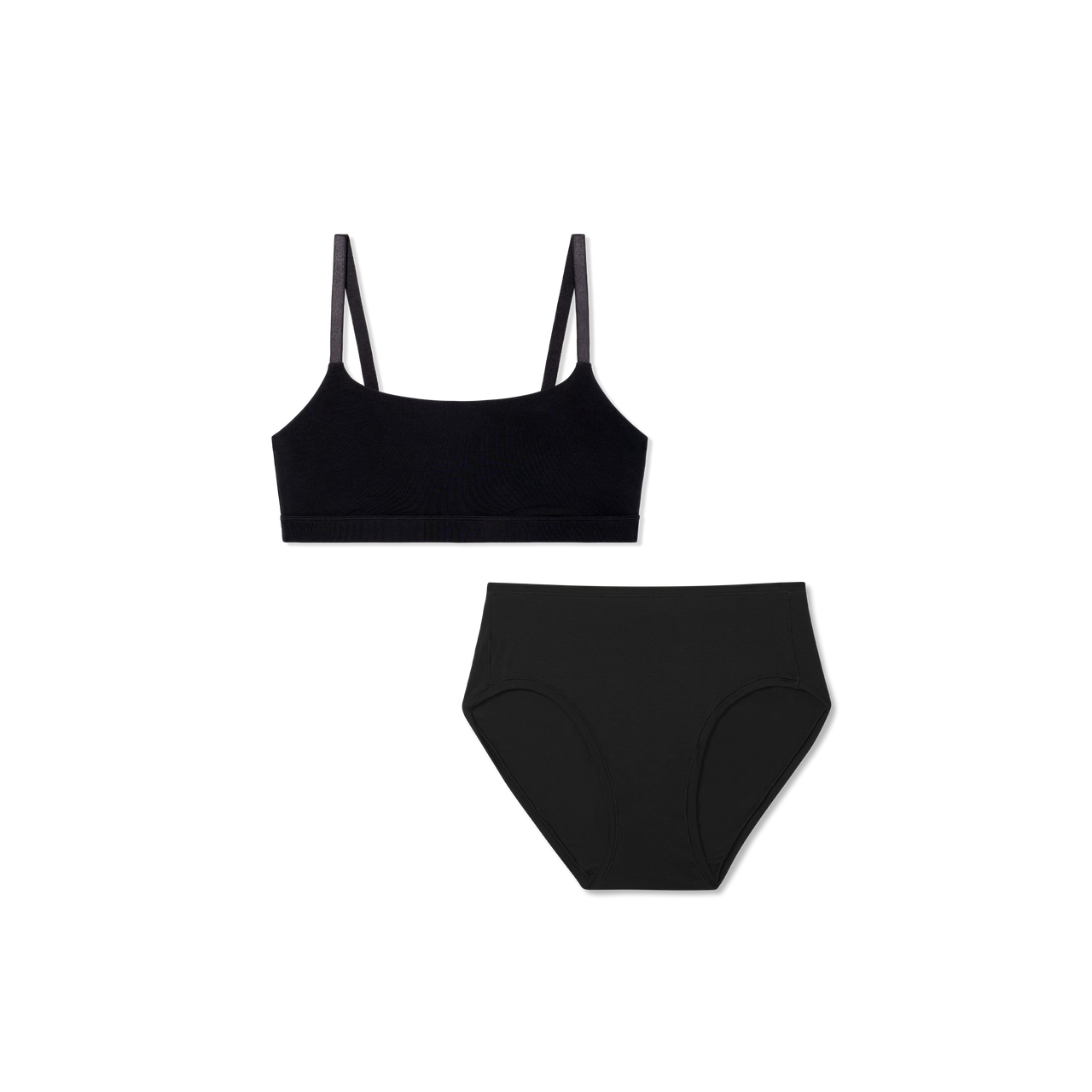 Womenâ€™s Super Soft Bralette + Brief Pack - Black L