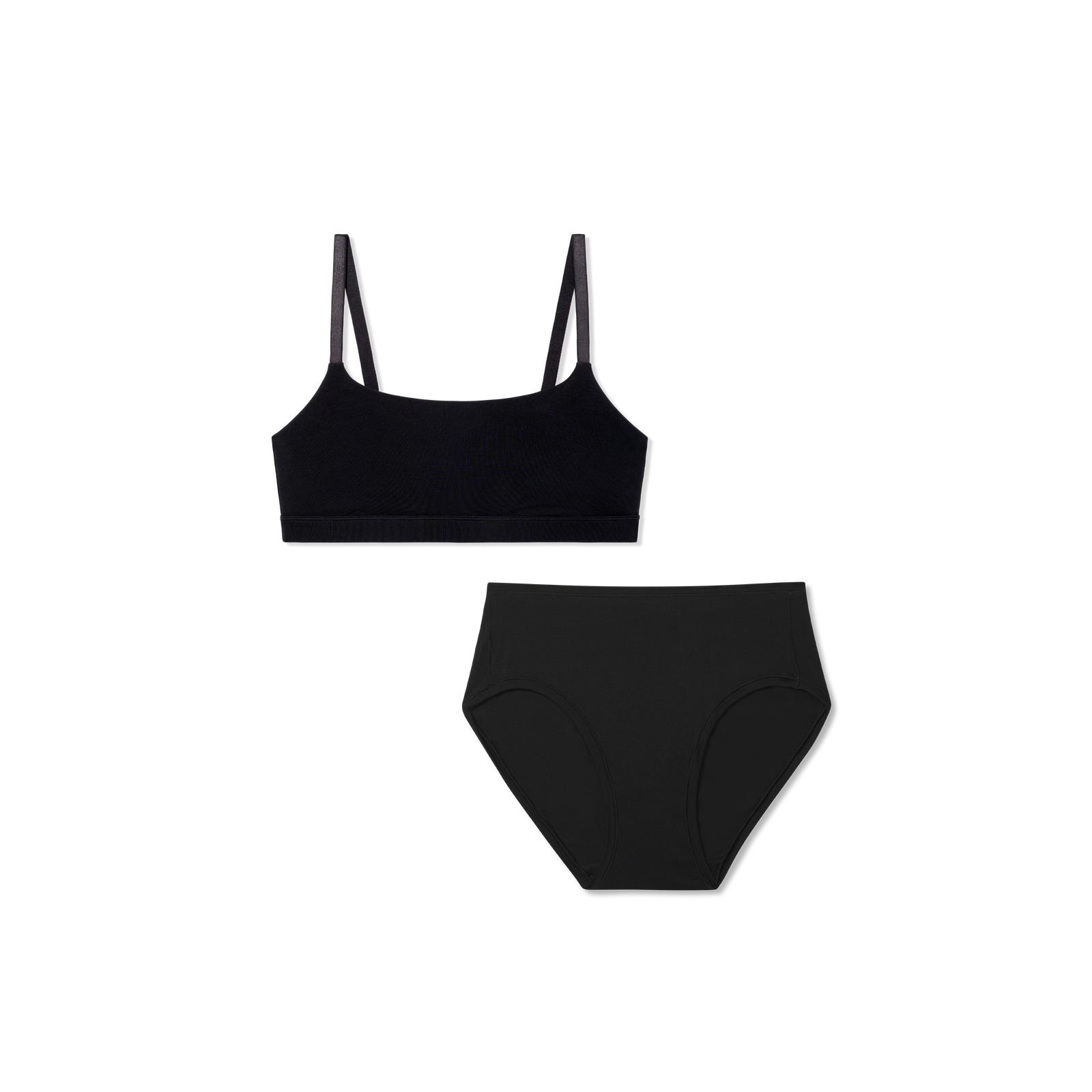 Womenâ€™s Super Soft Bralette + Brief Pack - Black L