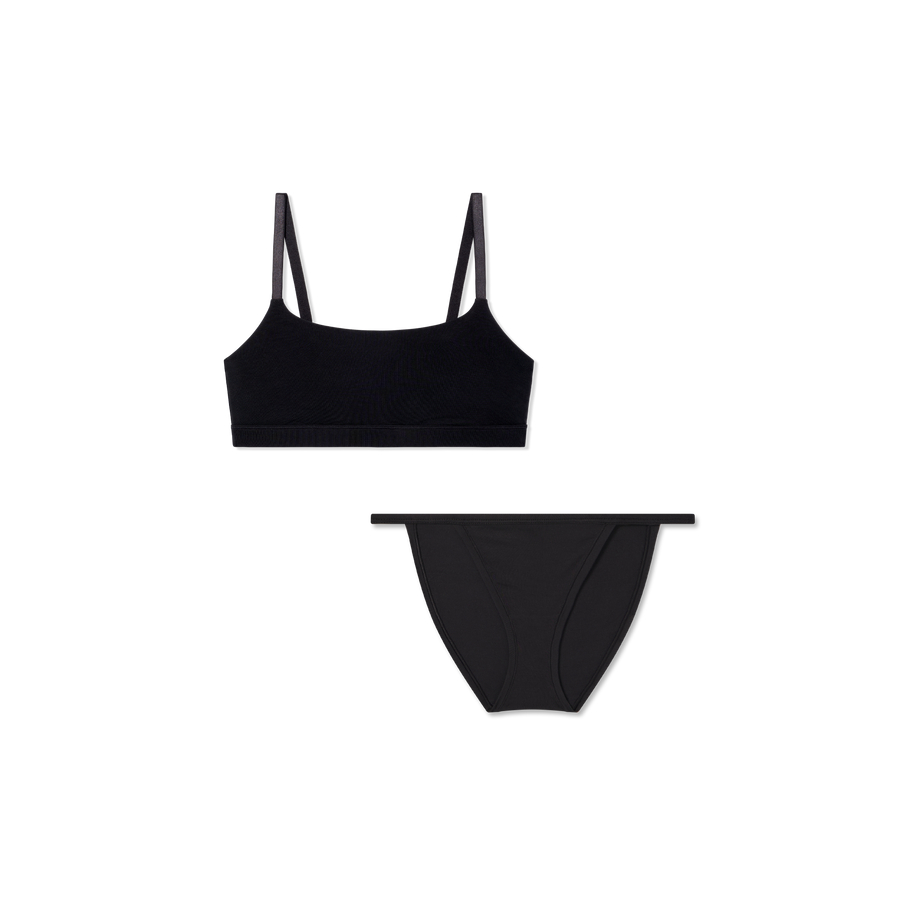 Women’s Super Soft Scoop Bralette + String Bikini Pack - Gentle Shape