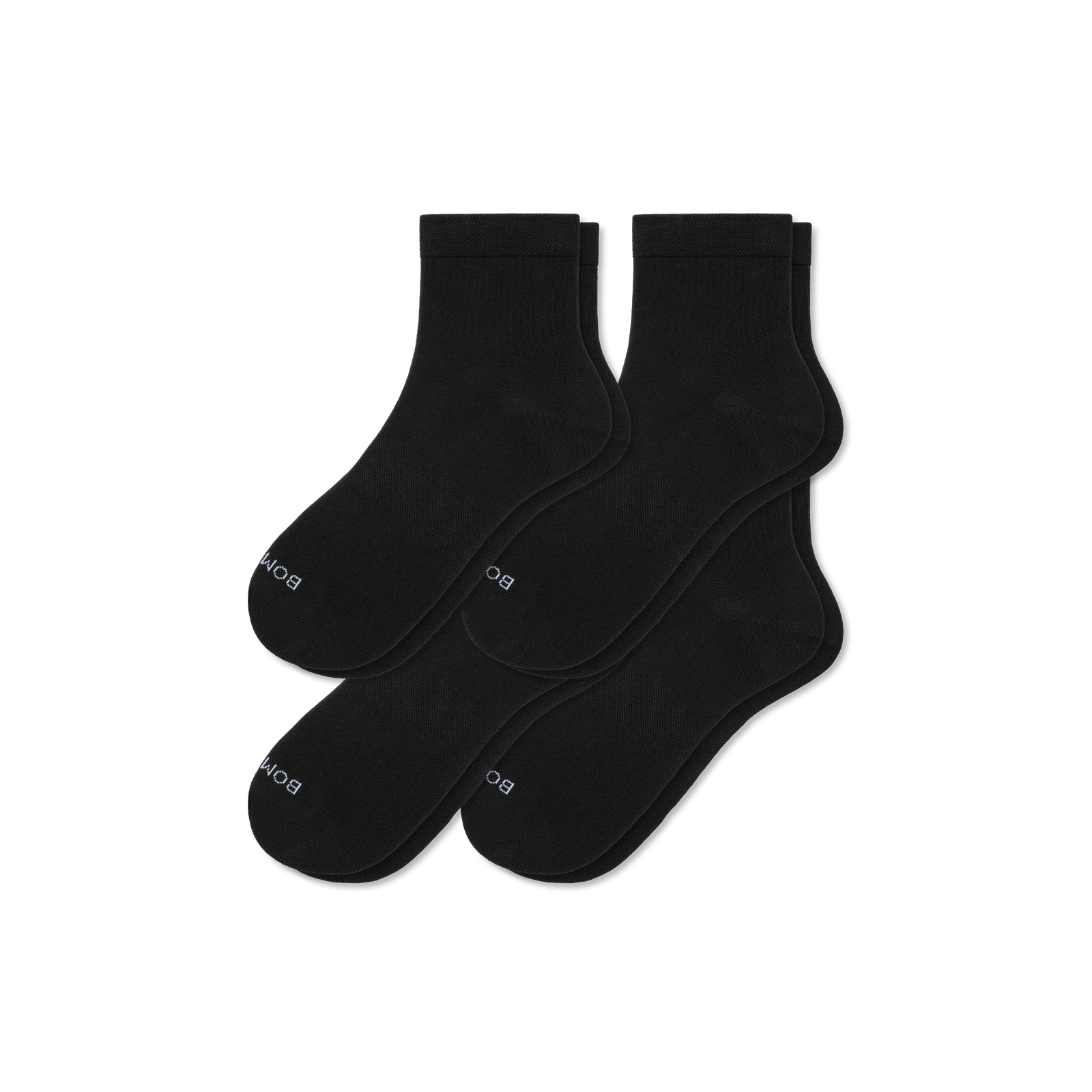 Women's Lightweight Quarter Sock 4-Pack - Black L