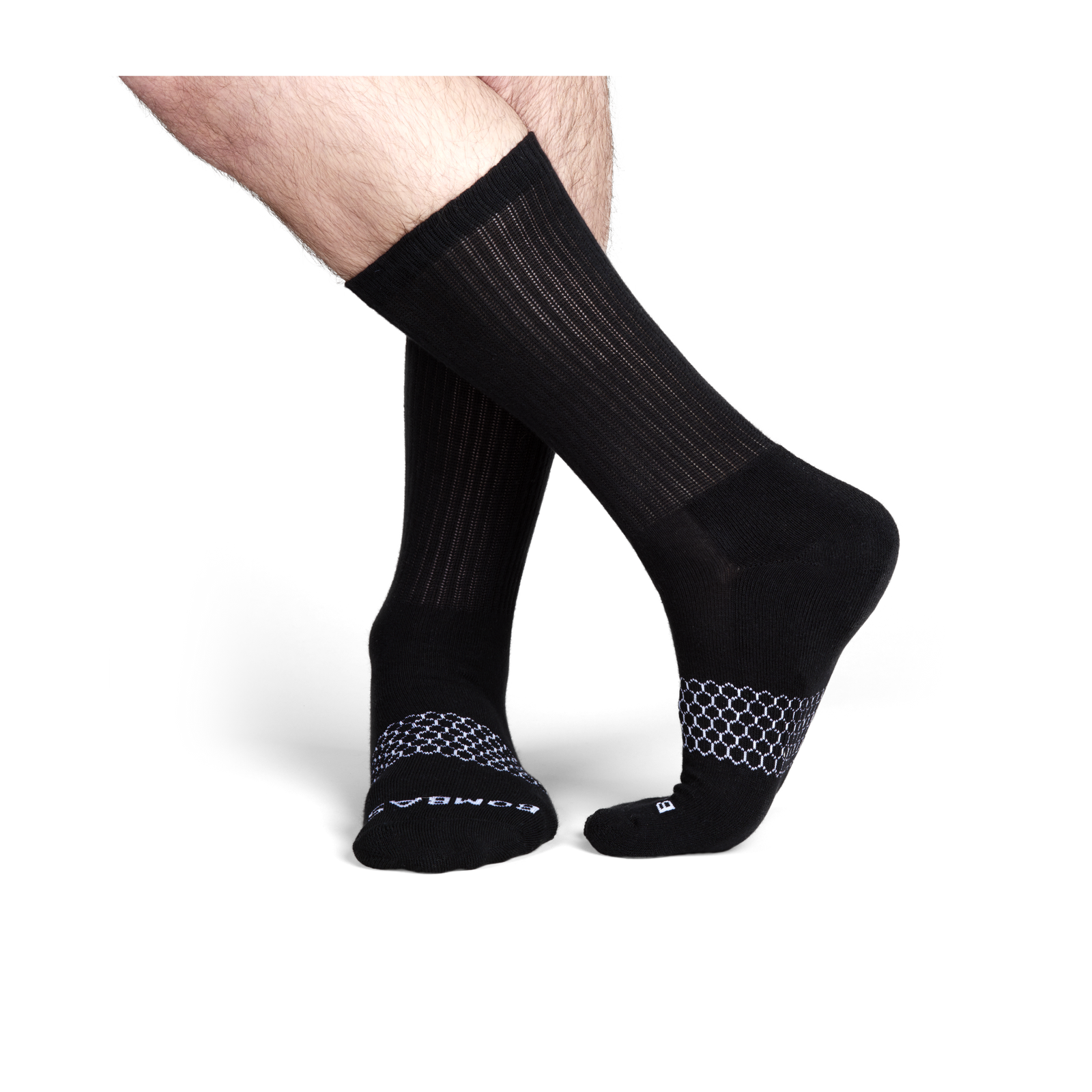 Men's Solids Calf Sock - black - 7