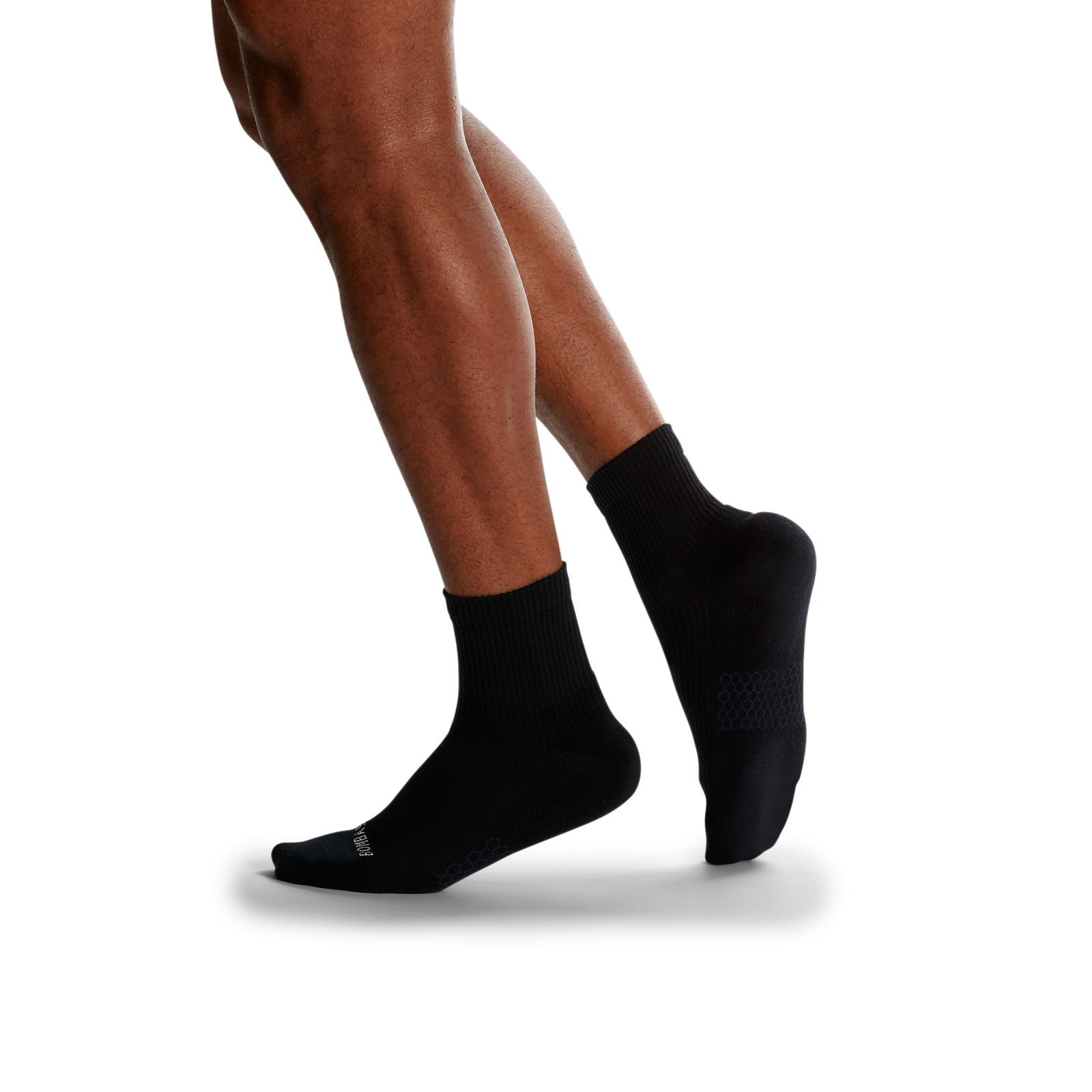 Modern Rib Quarter Socks - Black MO2 [5702]