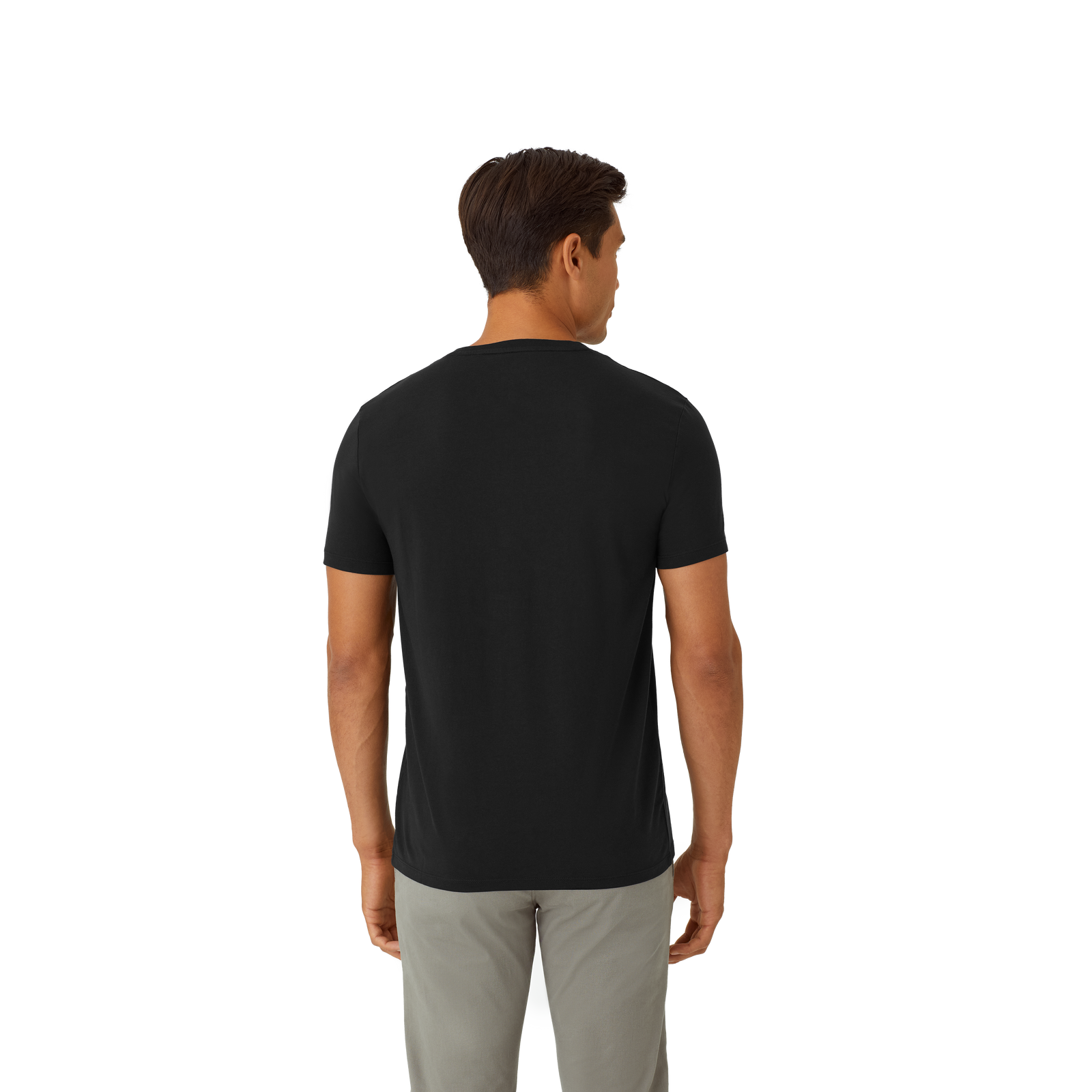 Men's Pima Cotton V-Neck T-Shirt 6-Pack - black - 27