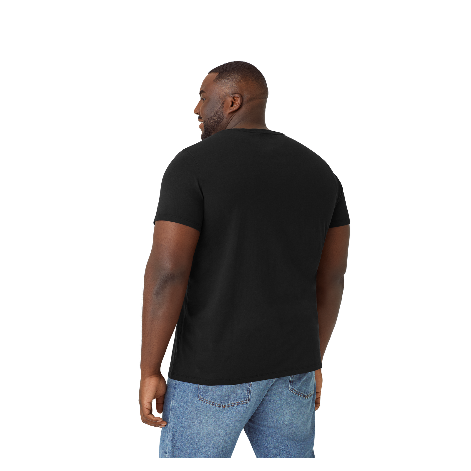 Men's Pima Cotton Crew Neck T-Shirt 6-Pack - black - 17