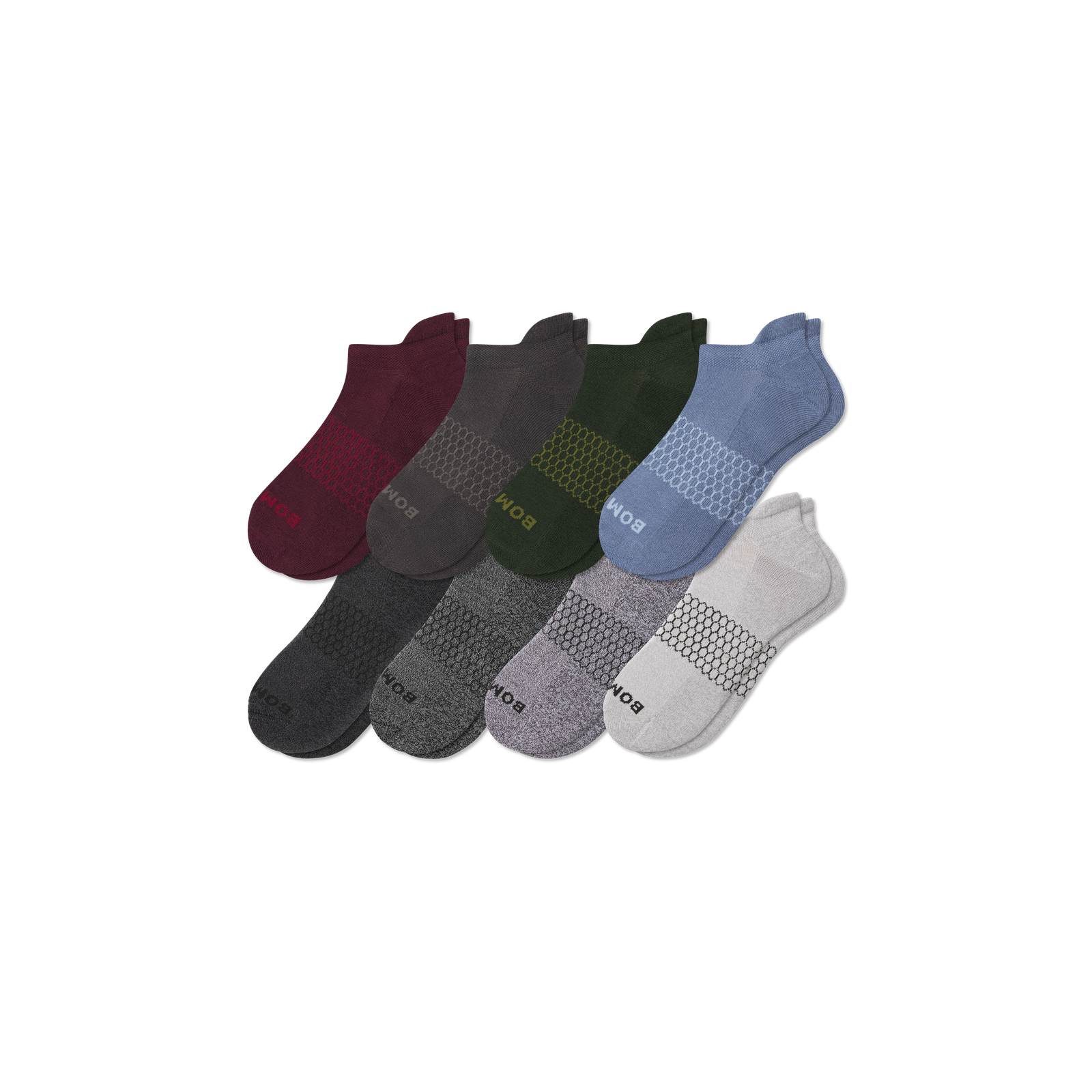 Men's Ankle Sock 8-Pack - Blue Smoke Marl Mix L