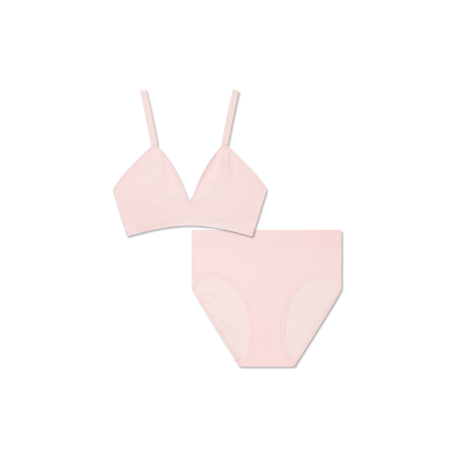 Women's Seamless Triangle Bralette + High Rise Brief Pack - Modern Fit Ease