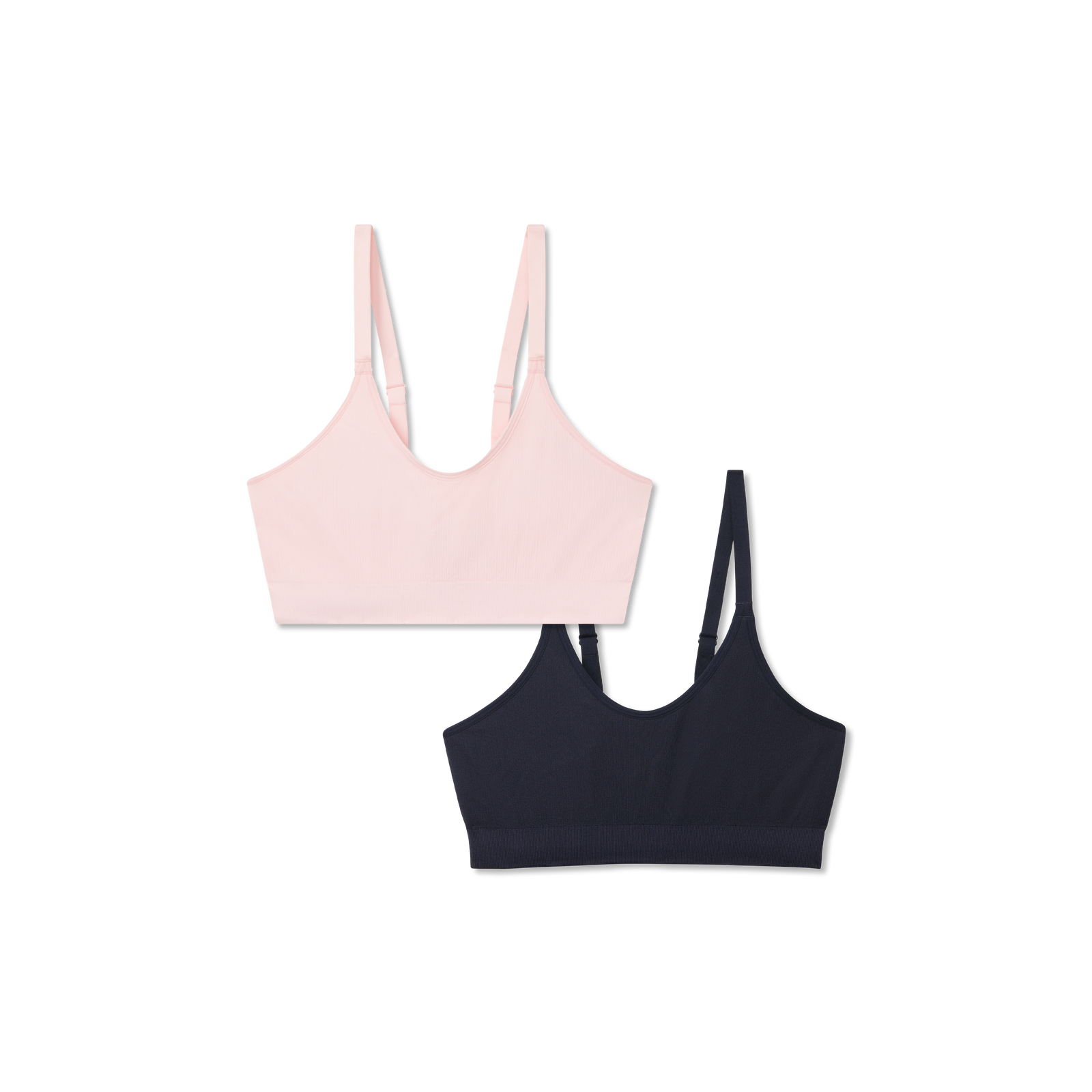 Women's Seamless Scoop Bralette 2-Pack - Blush x Midnight Navy L