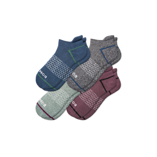 Men's Border Stripe Marl Ankle Sock 4-Pack - Botanical Blue Mix