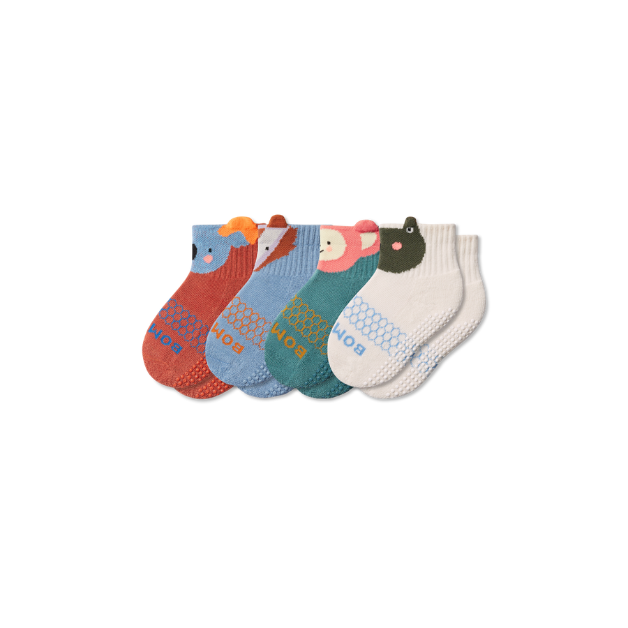 Toddler Forest Friends Calf Sock 4-Pack - Run Rotation