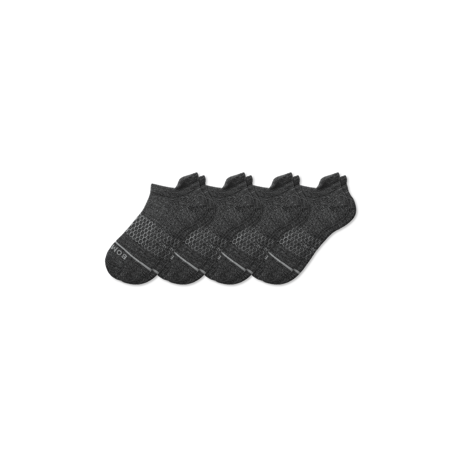 Merino Wool Blend Ankle Sock 4-Pack - charcoal L