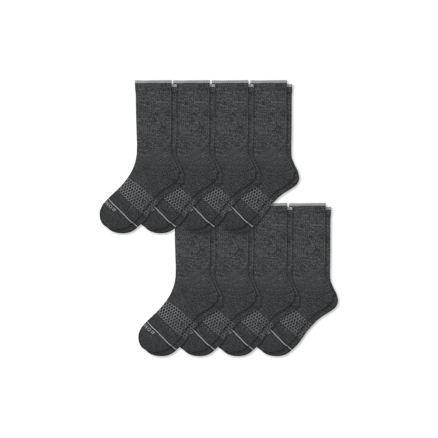 Women's Merino Wool Blend Calf Sock 8-Pack - Breathable Travel Wear