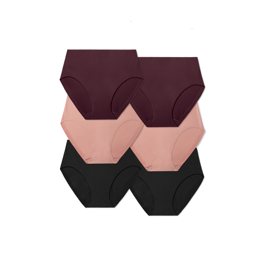 Women's No Show High Rise Brief 6-Pack - Classic Layer Ease